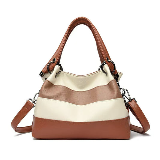 TRENDY SOLID COLOR SHOULDER BAG