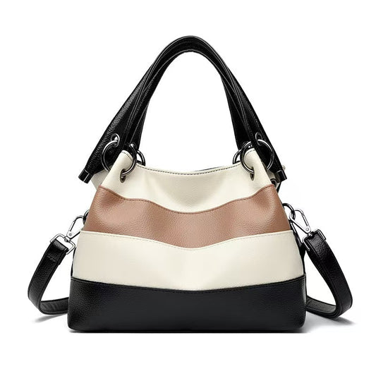 TRENDY SOLID COLOR SHOULDER BAG